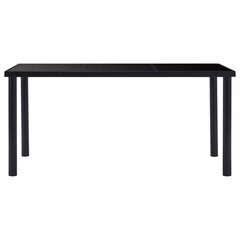 Набор мебели для столовой, 9 предметов, черный, искусственная кожа цена и информация | Комплекты мебели для столовой | kaup24.ee