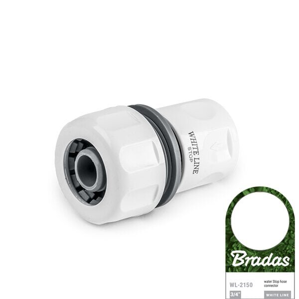 Kiire voolikuühendus 3/4" Bradas WHITE LINE STOP-funktsiooniga hind ja info | Kastekannud, voolikud, niisutus | kaup24.ee