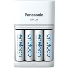 Panasonic eneloop charger BQ-CC55 + 4x1900 hind ja info | Akulaadijad | kaup24.ee