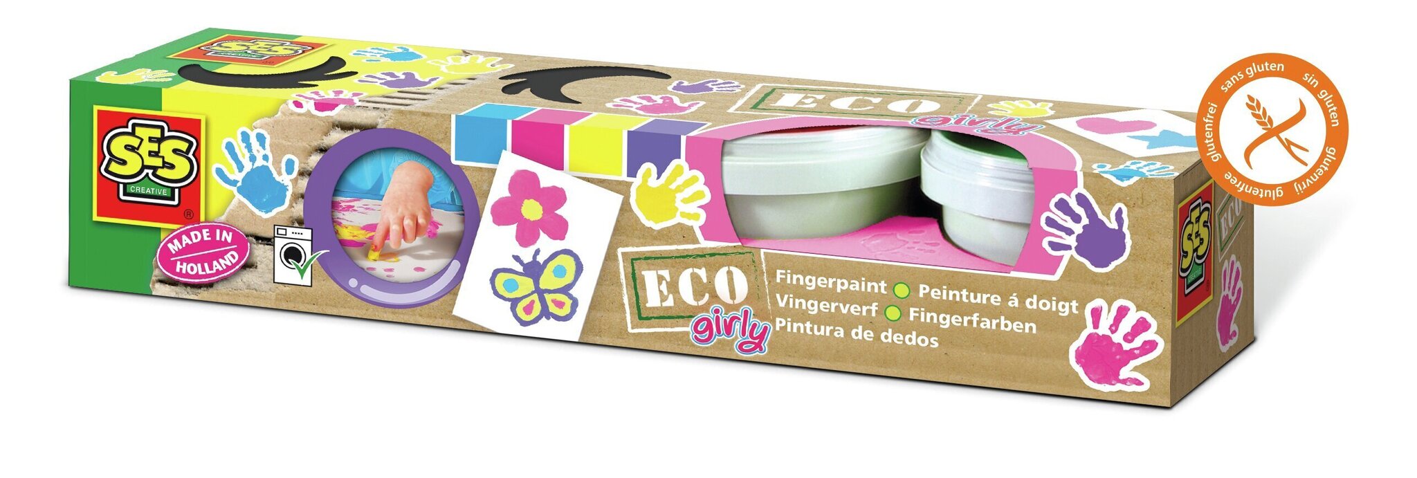 Näpuvärvid SES Eco Girly, 4 värvi hind ja info | Kunstitarbed, voolimise tarvikud | kaup24.ee