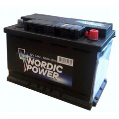 Aku Nordic Power 74 Ah 680A 12V цена и информация | Батареи | kaup24.ee