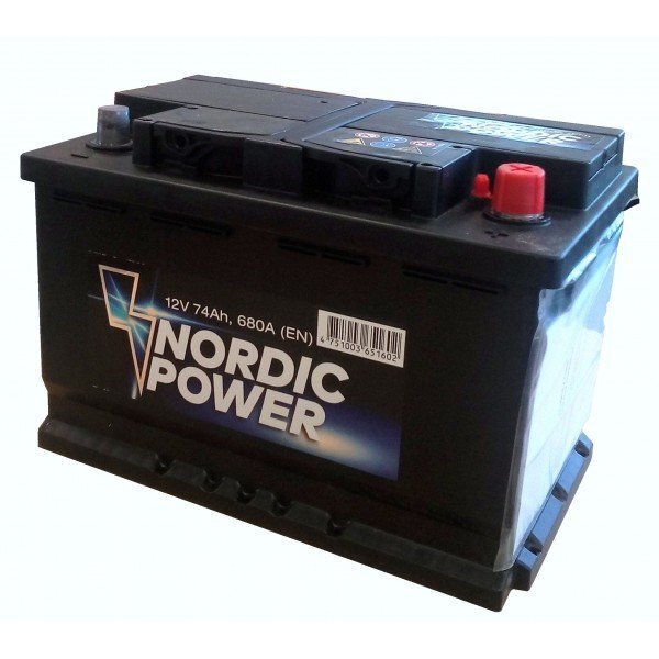 Aku Nordic Power 74 Ah 680A 12V hind ja info | Akud | kaup24.ee