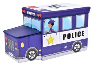 Полицейская машина - пуф - синяя цена и информация | Кресла-мешки и пуфы | kaup24.ee