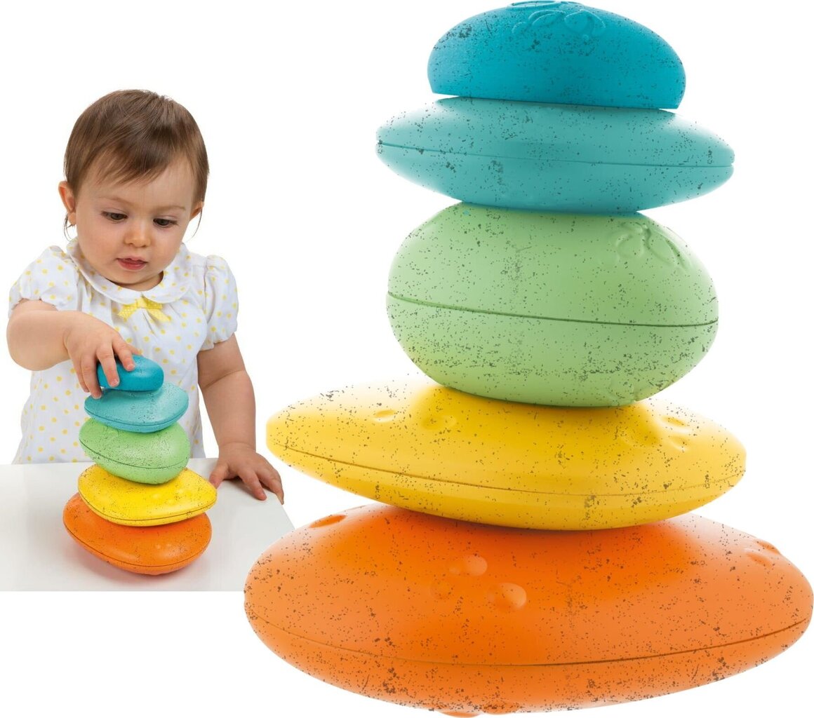 Püramiid kivikestest Chicco Stone Balance Eco+, mitmevärviline цена и информация | Imikute mänguasjad | kaup24.ee