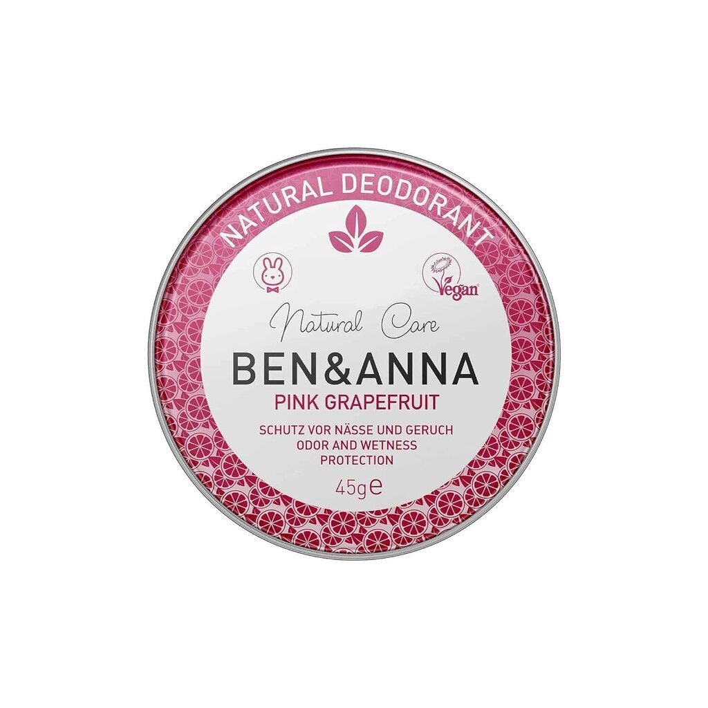 Kreemjas deodorant purgis Ben&Anna Pink Grapefruit, 45 g hind ja info | Deodorandid | kaup24.ee