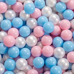 Детская площадка с квадратным бассейном для шариков KiddyMoon Foam (200 шариков), Версия 5, розовый: светло-голубой/розовая пудра/перламутровый цвет цена и информация | Игрушки для малышей | kaup24.ee