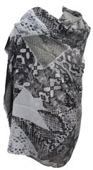 Большой широкий тонкий пляжный шарф, женский, черный, серый, белый цена и информация | Женские шарфы, платки | kaup24.ee