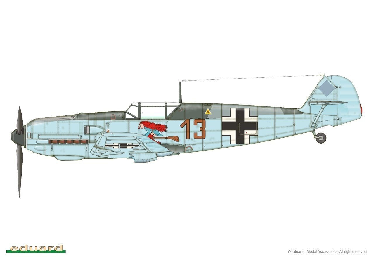 Eduard - Messerschmitt Bf 109E-1 ProfiPACK Edition, 1/48, 8261 hind ja info | Klotsid ja konstruktorid | kaup24.ee