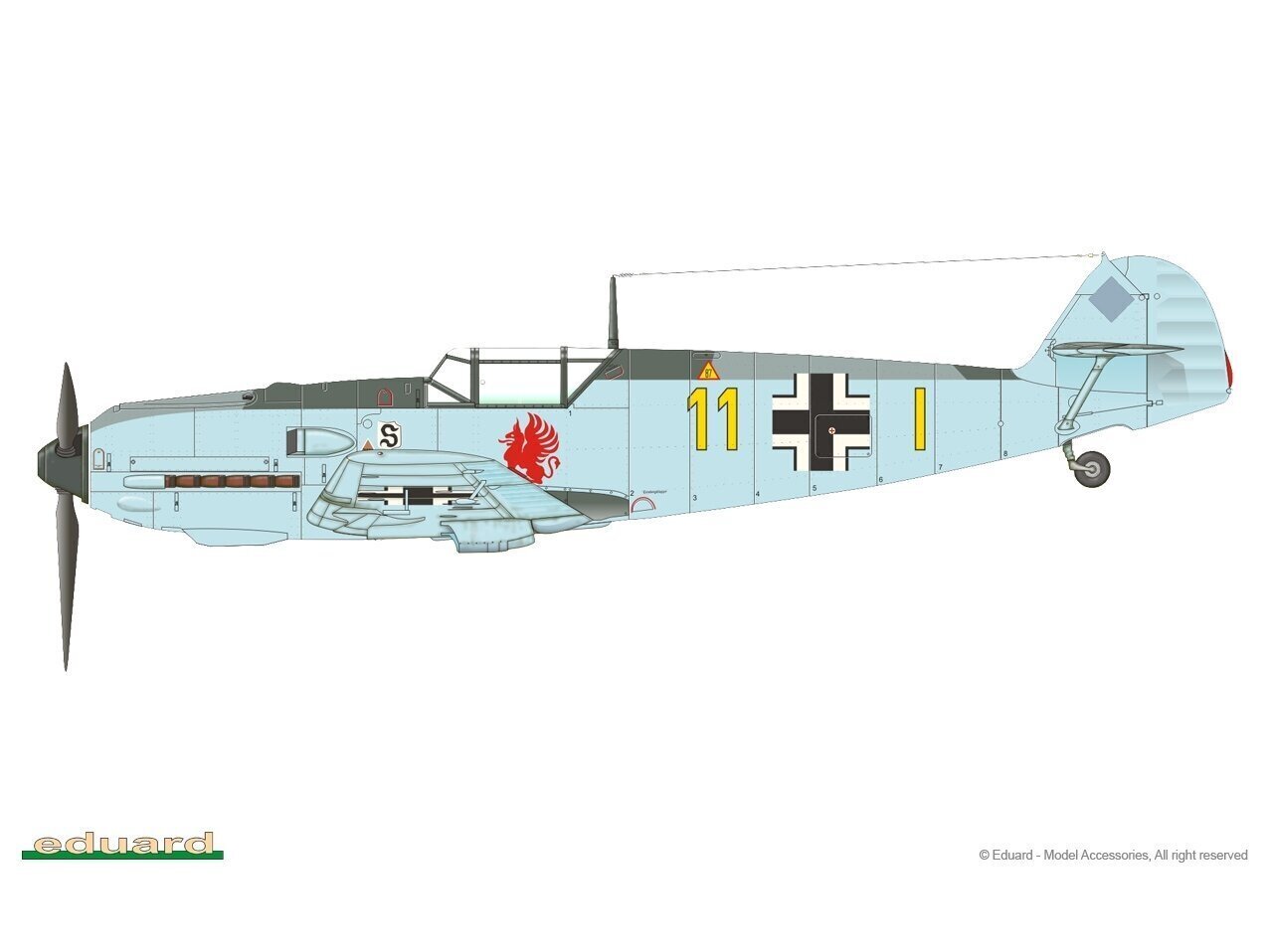 Eduard - Messerschmitt Bf 109E-1 ProfiPACK Edition, 1/48, 8261 цена и информация | Klotsid ja konstruktorid | kaup24.ee