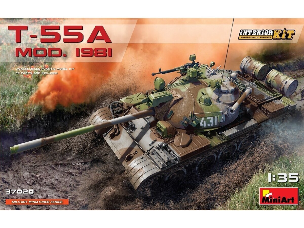 Miniart - Soviet Medium Tank T-55A Mod. 1981 Interior Kit, 1/35, 37020 цена и информация | Klotsid ja konstruktorid | kaup24.ee