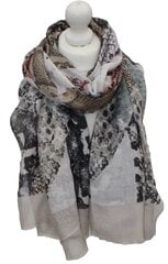 Большой широкий тонкий пляжный шарф, женский, серо-коричневый цена и информация | Женские шарфы, платки | kaup24.ee