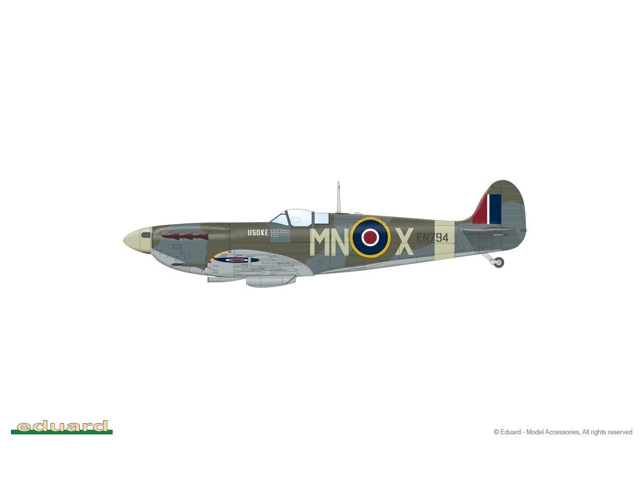 Eduard - Spitfire Mk.Vb late ProfiPACK Edition, 1/48, 82156 hind ja info | Klotsid ja konstruktorid | kaup24.ee