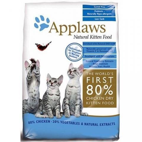 Applaws kuivtoit kassipoegadele, kanaga цена и информация | Kuivtoit kassidele | kaup24.ee