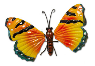 Декоративная бабочка Saska Garden, 26 см, желтый цена и информация | Детали интерьера | kaup24.ee