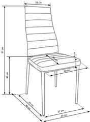 4-tooli komplekt Halmar K-70C, hall цена и информация | Стулья для кухни и столовой | kaup24.ee