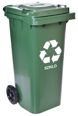 Контейнер для мусора 120 л, зеленый цена и информация | Мусорные баки | kaup24.ee