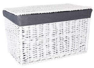 Короб плетеный 66x40x40 см - 105л - бело-серый цена и информация | Ящики для вещей | kaup24.ee