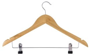 Универсальная деревянная вешалка с клипсами, набор из 10 шт. цена и информация | Вешалки и мешки для одежды | kaup24.ee