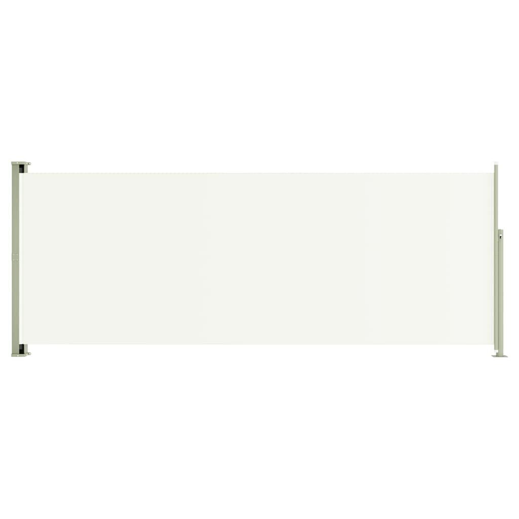 vidaXL lahtitõmmatav terrassi külgsein, 117x300 cm, kreemjas цена и информация | Päikesevarjud, markiisid ja alused | kaup24.ee
