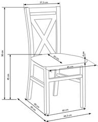 Комплект из 2 стульев Halmar Dariusz, дубовый/серый цвет цена и информация | Стулья для кухни и столовой | kaup24.ee