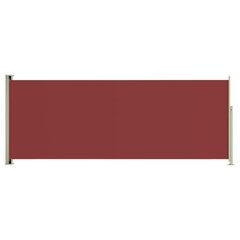 vidaXL lahtitõmmatav terrassi külgsein, 117x300 cm, punane цена и информация | Зонты, маркизы, стойки | kaup24.ee