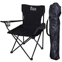 Складной стул для рыбалки HUGO черный цена и информация | Туристическая мебель | kaup24.ee