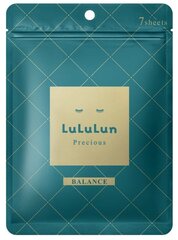 Niisutav ja tasakaalustav kangasmask vananevale nahale LuLuLun Precious Sheet Mask Green, 7-pack hind ja info | Näomaskid, silmamaskid | kaup24.ee