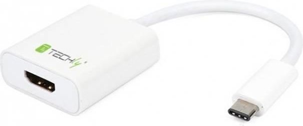 Adapter Techly USB-C į HDMI UHD * 60Hz valge цена и информация | USB jagajad, adapterid | kaup24.ee
