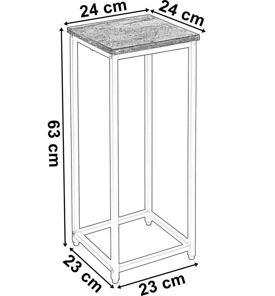 ARBEN taimealus must / tamm - 60 cm hind ja info | Vaasid, alused, redelid lilledele | kaup24.ee