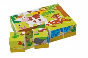 Деревянные кубики Woodyland цена и информация | Пазлы | kaup24.ee