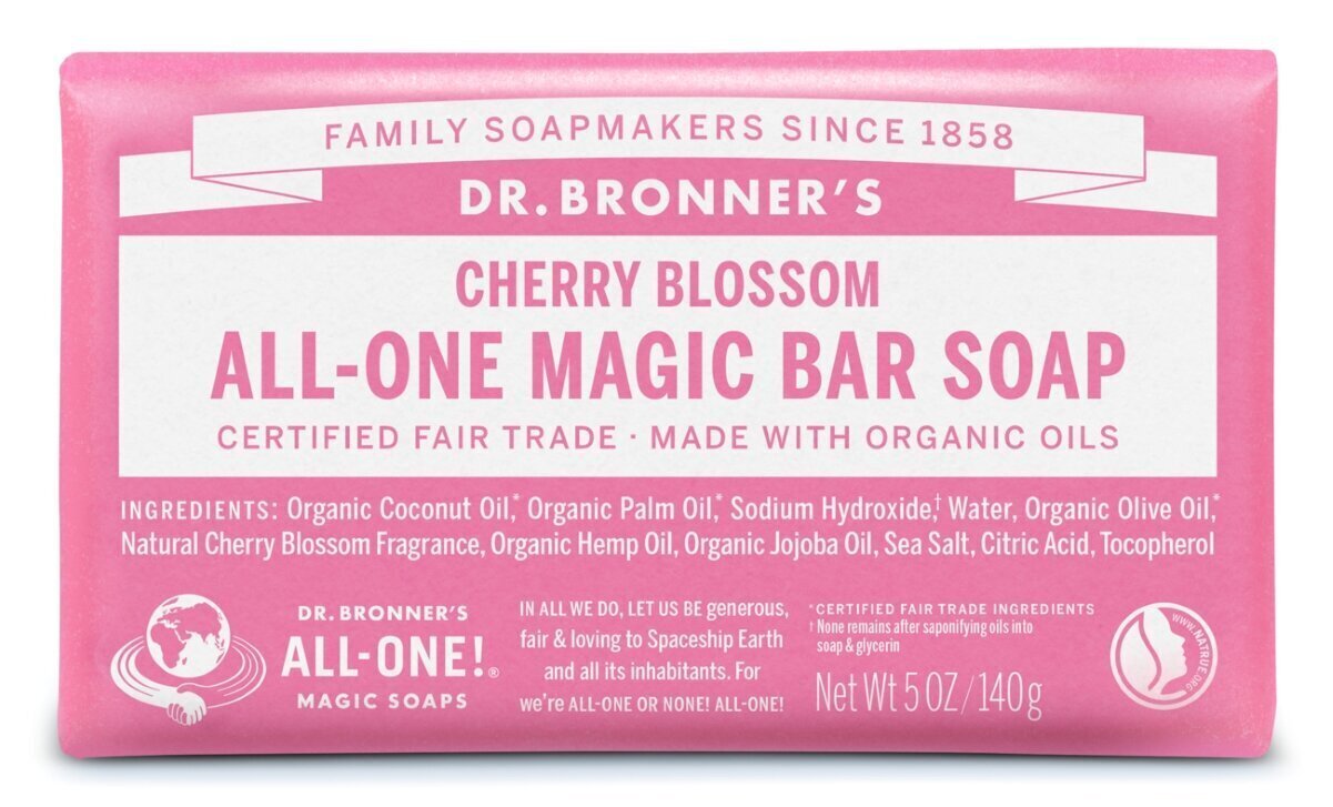 All-One Dr. Bronner's Cherry-Blossom orgaaniline seep 140 g, kirsiõie hind ja info | Seebid | kaup24.ee