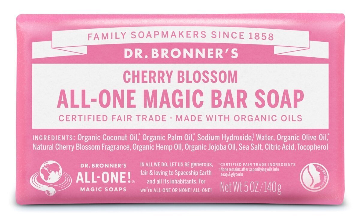 All-One Dr. Bronner's Cherry-Blossom orgaaniline seep 140 g, kirsiõie цена и информация | Seebid | kaup24.ee