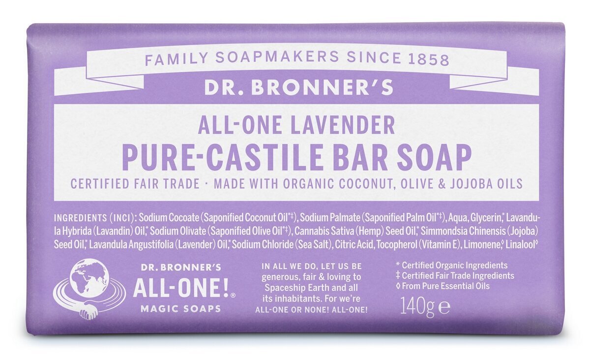 All-One Dr. Bronner's Lavender orgaaniline seep 140 g, lavendel hind ja info | Seebid | kaup24.ee