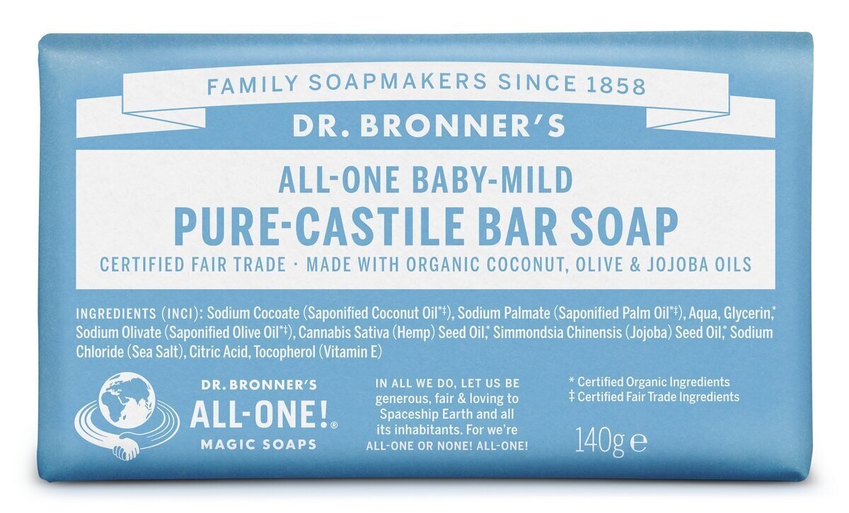 All-One Dr. Bronner's Baby-Mild orgaaniline seep 140 g, lõhnatu цена и информация | Seebid | kaup24.ee