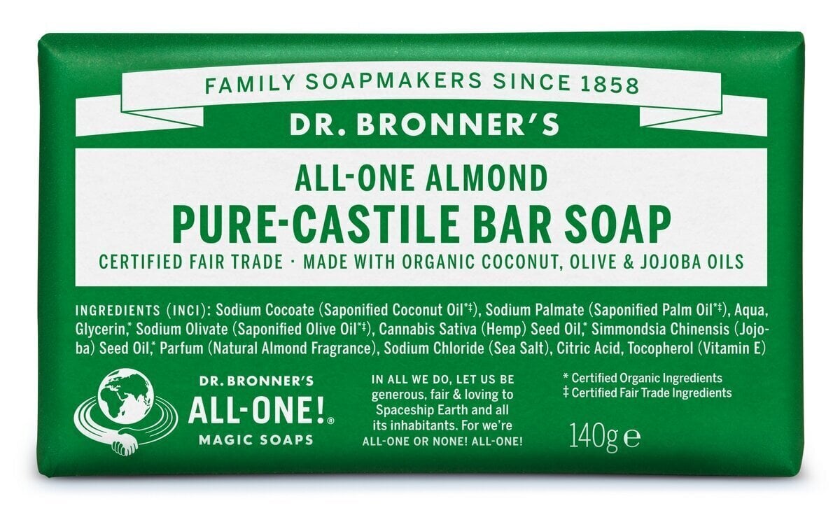 All-One Dr. Bronner's Almond orgaaniline seep 140 g, mandel цена и информация | Seebid | kaup24.ee