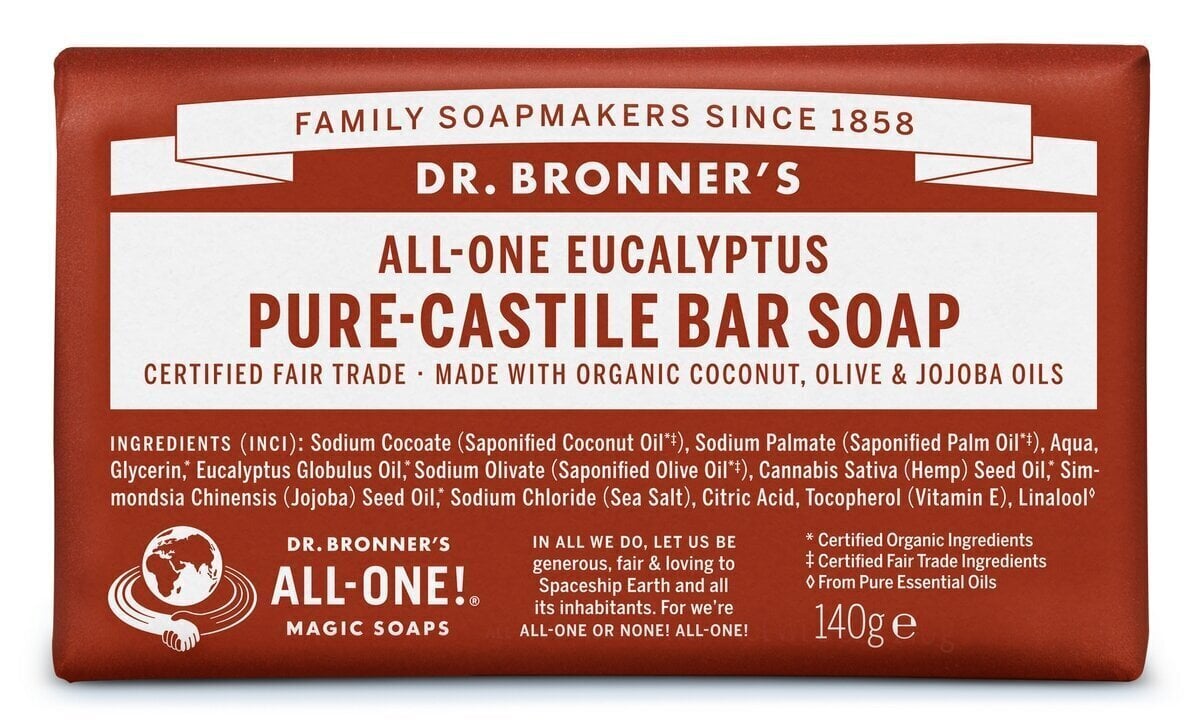 All-One Dr. Bronner's Eucalyptus orgaaniline seep 140 g, eukalüpt hind ja info | Seebid | kaup24.ee