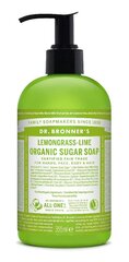 Органическое сахарное мыло Dr. Bronner's Lemongrass-Lime 355 мл цена и информация | Мыло | kaup24.ee