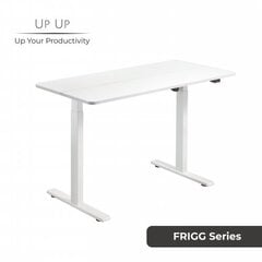 Reguleeritava kõrgusega laud Up Up Frigg, valge hind ja info | Arvutilauad, kirjutuslauad | kaup24.ee