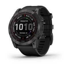 Garmin fēnix® 7X Sapphire Solar Carbon Gray DLC Titanium/Black цена и информация | Смарт-часы (smartwatch) | kaup24.ee