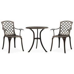Комплект мебели для кафе, стол 60 см Ø, 2 стула, терракота / белая мозаика цена и информация | Комплекты уличной мебели | kaup24.ee