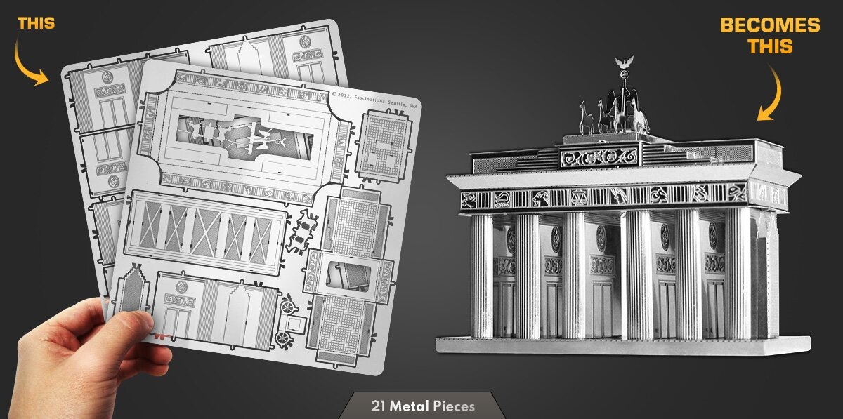 3D pusle Metal Earth Brandenburgi värav hind ja info | Pusled | kaup24.ee