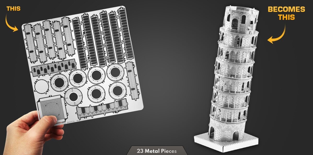 3D pusle Metal Earth Pisa torn цена и информация | Pusled | kaup24.ee