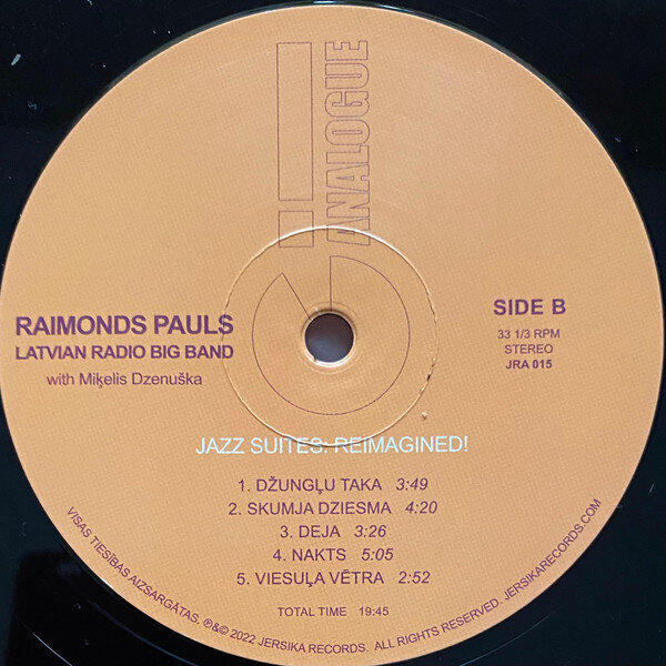 Raimonds Pauls / Latvian Radio Big Band - Jazz suites: Reimagined!, LP, vinüülplaat, 12" vinyl record hind ja info | Vinüülplaadid, CD, DVD | kaup24.ee