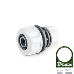 Kastmisvooliku 3/4 "- 1/2" ühendusadapter Bradas WHITE LINE hind ja info | Kastekannud, voolikud, niisutus | kaup24.ee