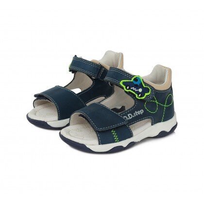 Nahast sandaalid poistele D.D.step.AC64-468AM, sinine hind ja info | Laste sandaalid | kaup24.ee