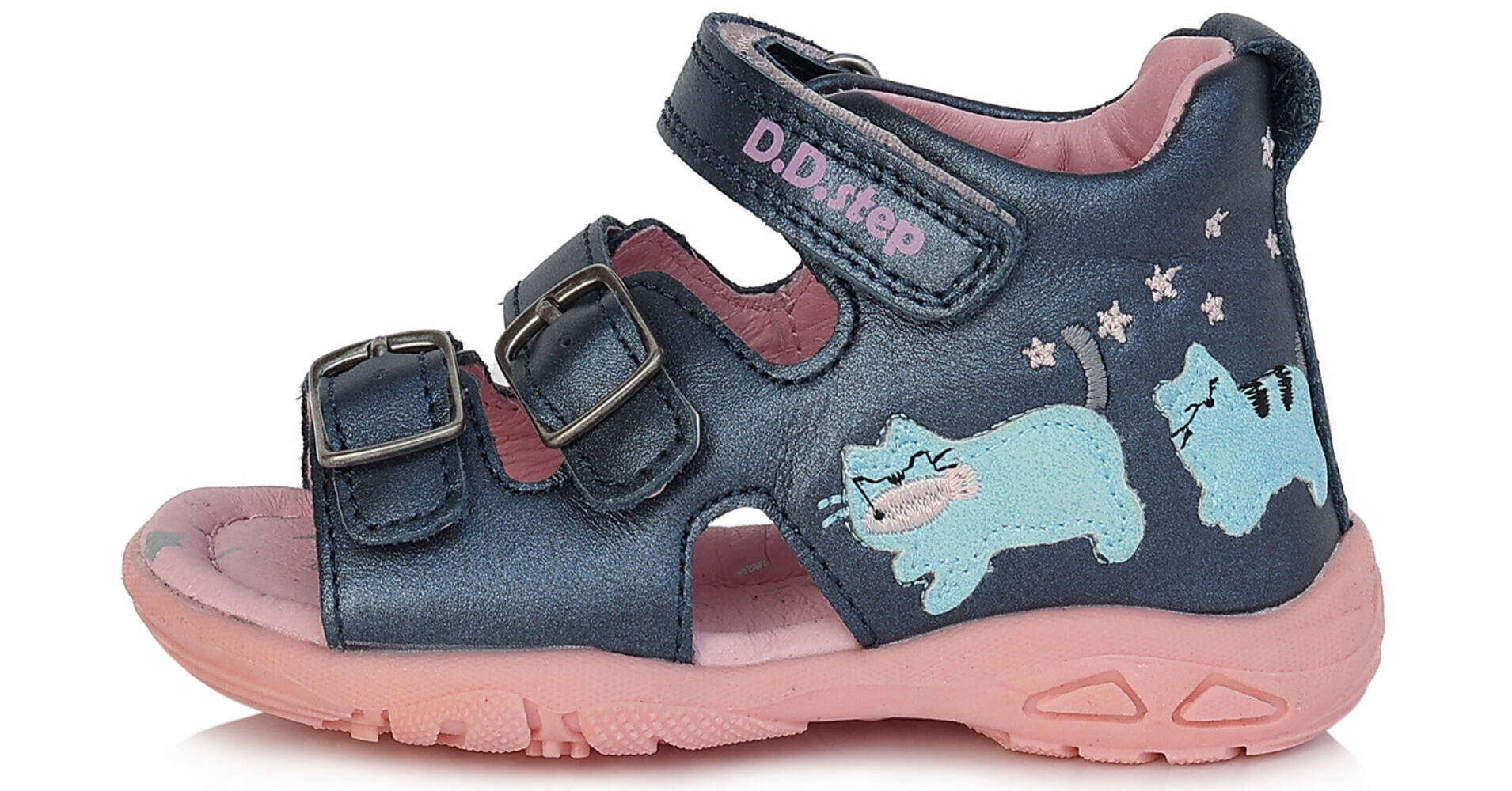 Nahast sandaalid tüdrukutele D.D.step.AC290-418AM, sinine hind ja info | Laste sandaalid | kaup24.ee