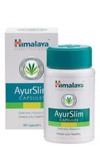 Toidulisand AYURSLIM, Himalaya, 60 kapslit, MP-138/21 hind ja info | Vitamiinid, toidulisandid, immuunsuse preparaadid | kaup24.ee