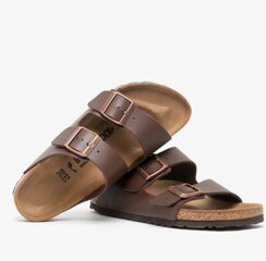 Мужская обувь BIRKENSTOCK ARIZONA BF / Dark Brown / Narrow Fit цена и информация | Мужские шлепанцы, босоножки | kaup24.ee