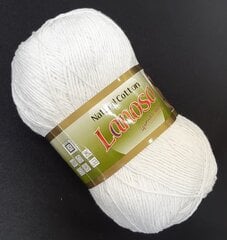 Kudumislõng Lanoso Natural Cotton; värv valge 955LA hind ja info | Kudumistarvikud | kaup24.ee