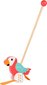 Puidust lükatav Papagoi “Lori” цена и информация | Imikute mänguasjad | kaup24.ee
